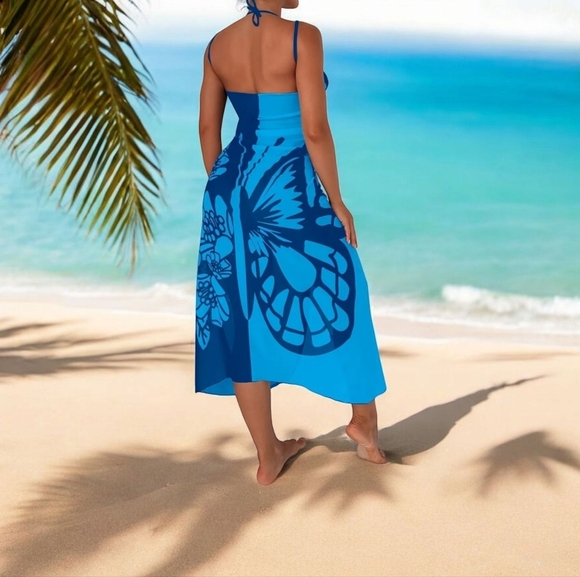 NEW! One-Size Butterfly Floral Cover-Up Dress - Picture 5 of 5